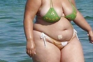 Bbw bikini - őszi seggfej - tengerparti zsákmányzó - kémkedés